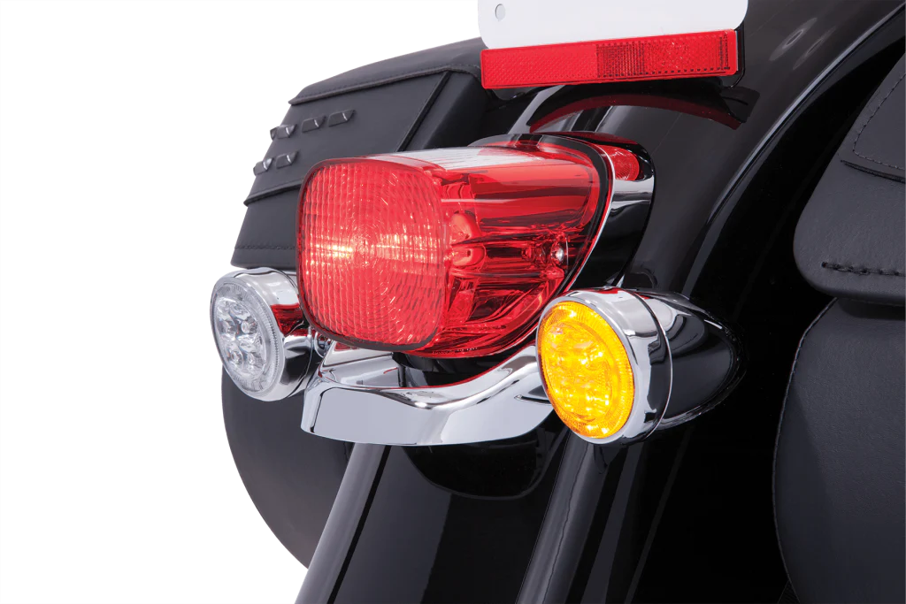 Fang® Rear Red or Amber LED Turn Signal Inserts With Bezel (Single Filament Bulb) - Image 7