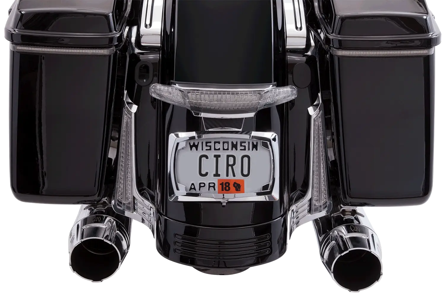 The Original LATITUDE Tail Light & License Plate Holder, Chrome - Image 4